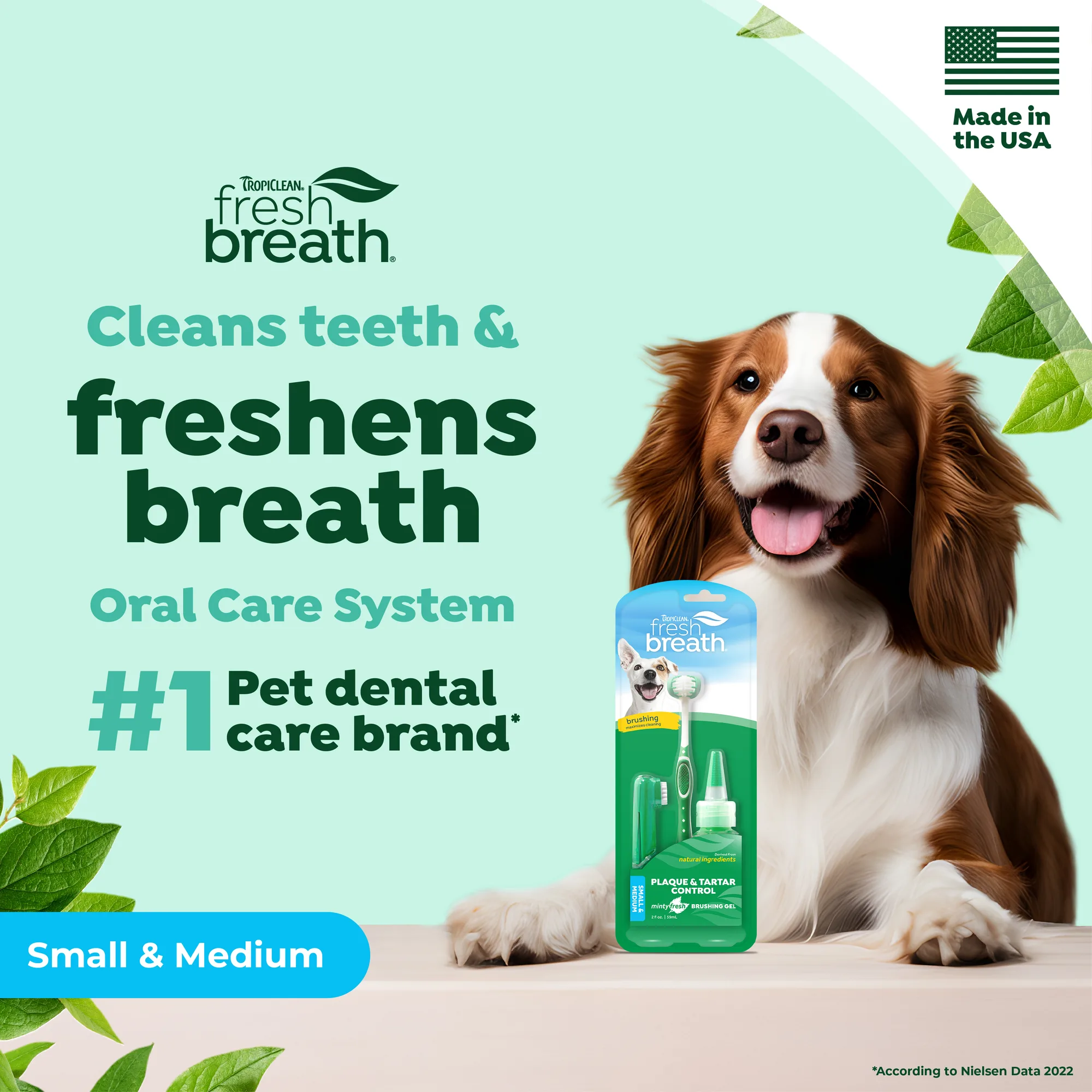 Fresh Breath by TropiClean Kit de Cuidado Bucal para Perros Pequeños — 59 ml