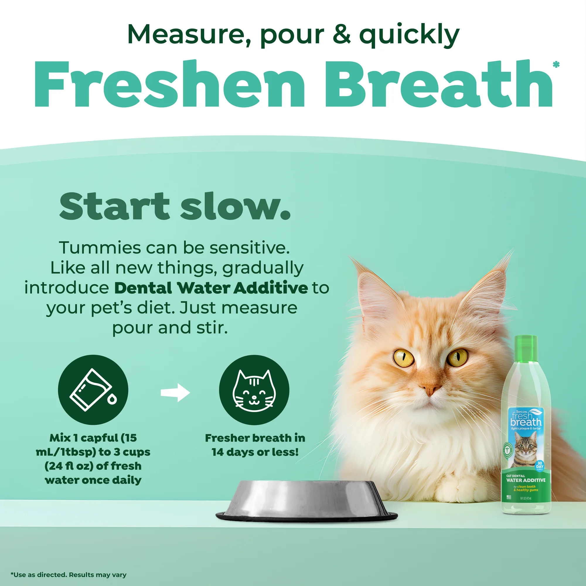 TropiClean Fresh Breath Dental Water Additive for Cats, 8oz 2