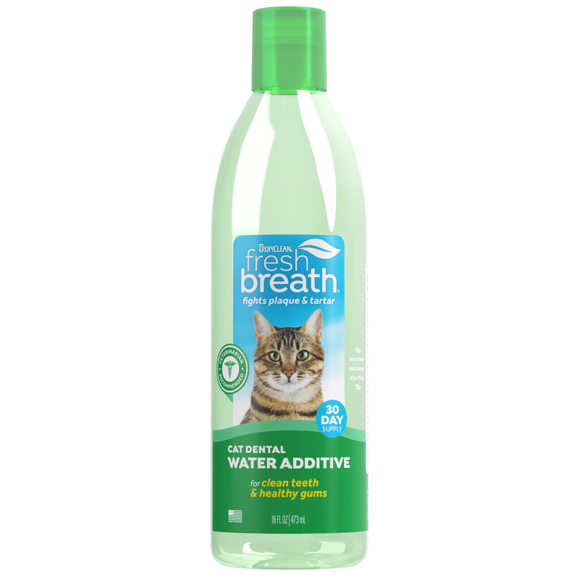 TropiClean Fresh Breath Dental Water Additive for Cats, 16oz