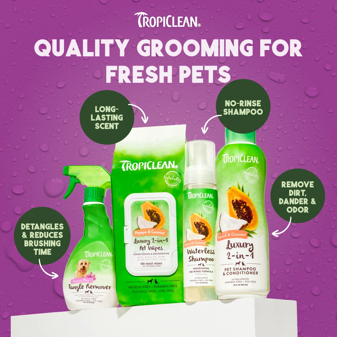 TropiClean Spray Eliminador de Enredos para Mascotas — 3,78 Litros 6