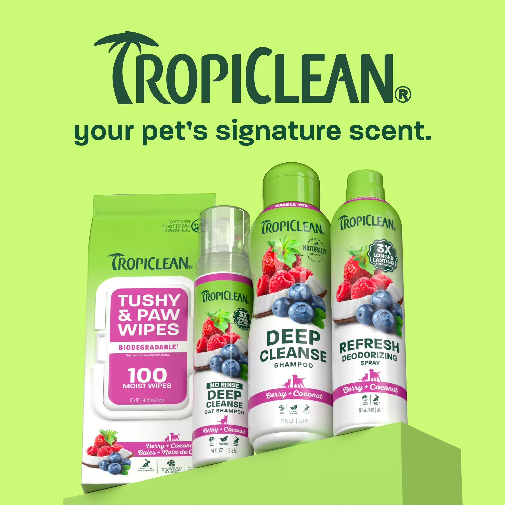 TropiClean Berry + Coconut Deodorizing Pet Spray, 10oz 7