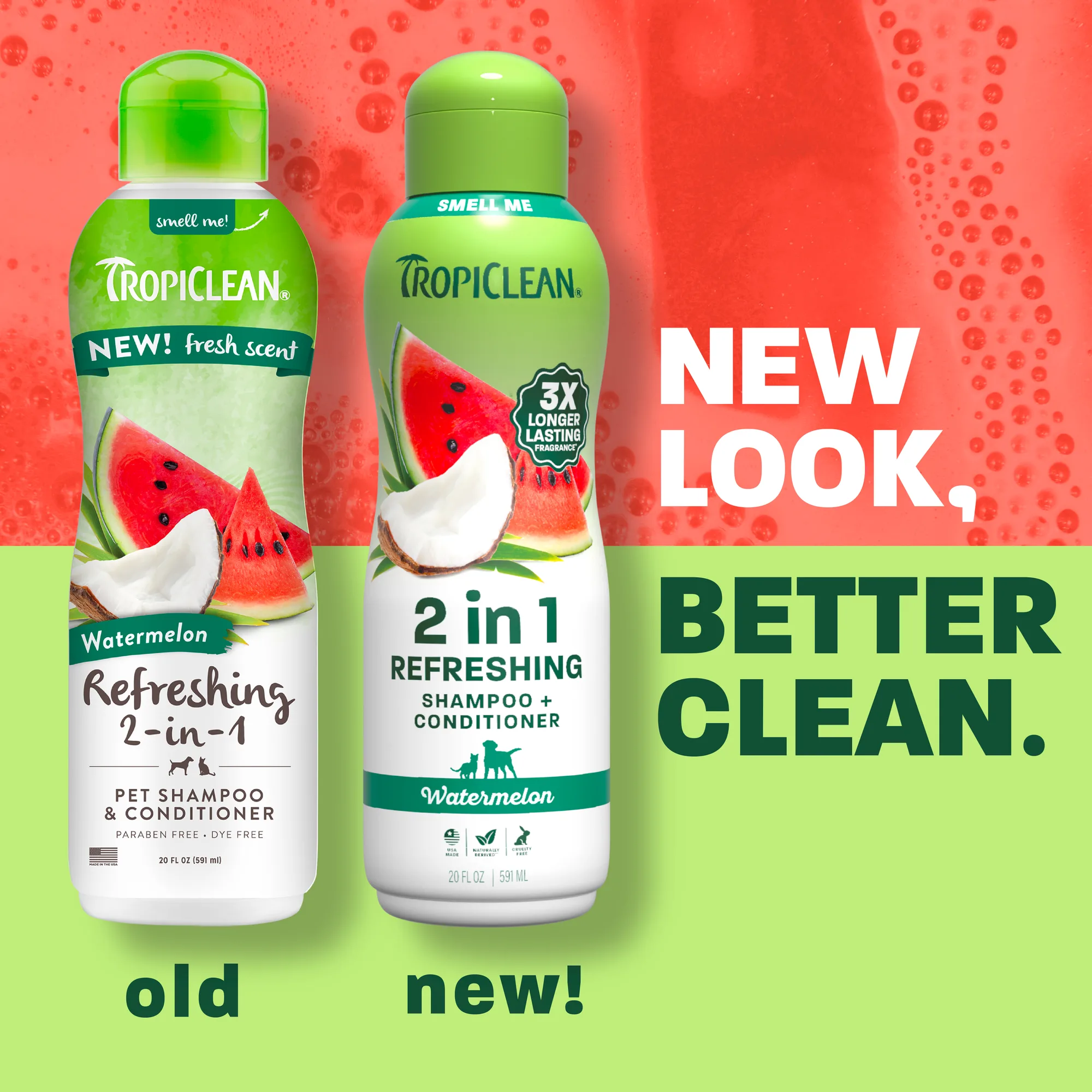 TropiClean Watermelon Refreshing Pet Shampoo & Conditioner, 20oz
