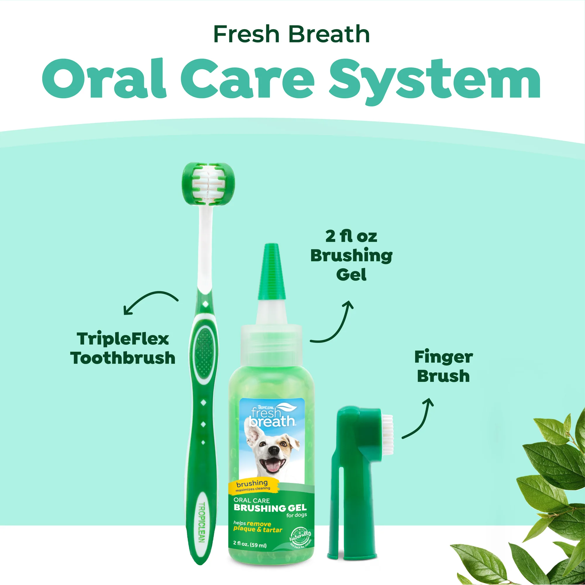 Fresh Breath by TropiClean Kit de Cuidado Bucal para Perros — 59 ml 2