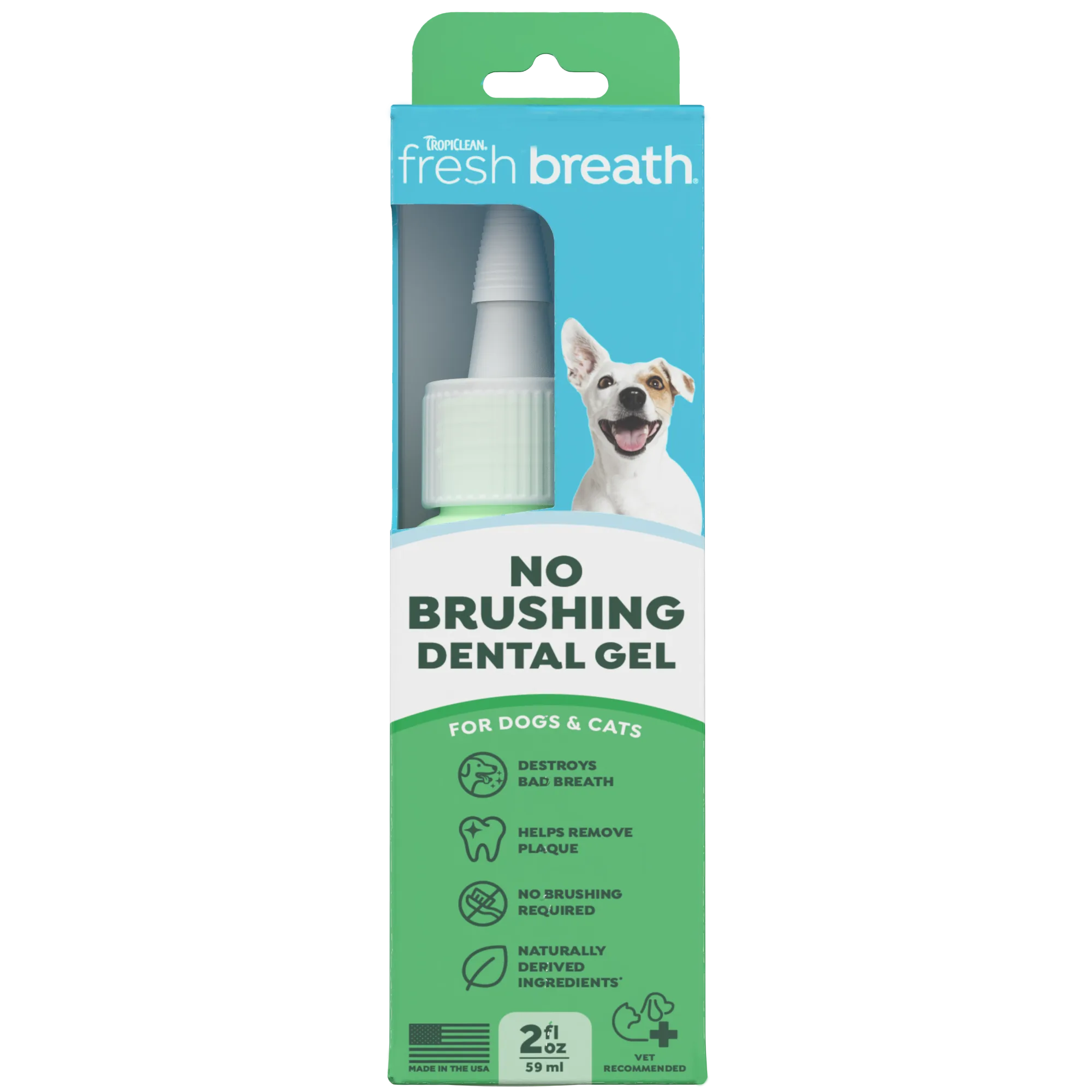 Fresh Breath by TropiClean Gel de Cuidado Bucal para Perros — 59 ml