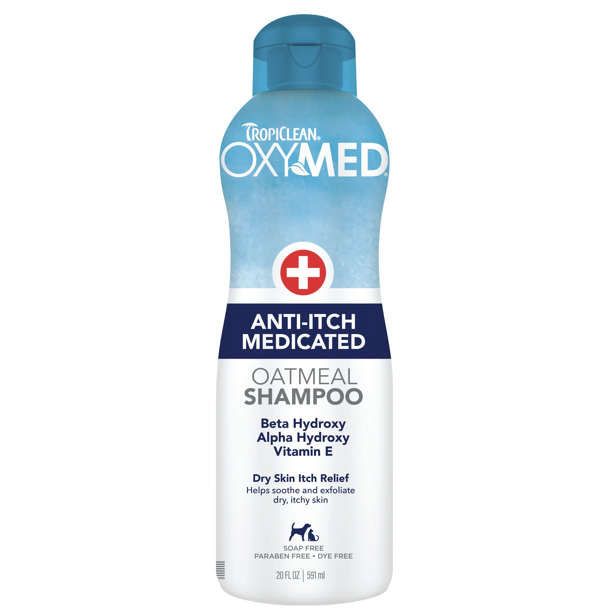 TropiClean OxyMed Champú de Avena Medicado — 592 ml
