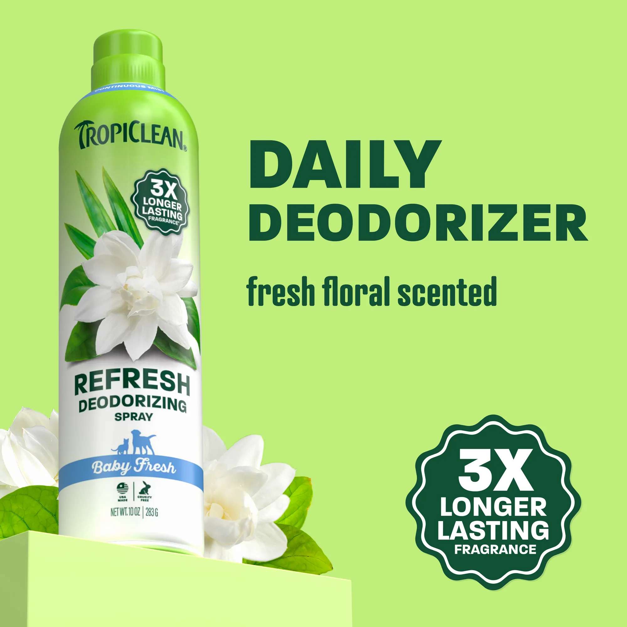 TropiClean Baby Fresh Deodorizing Pet Spray, 10oz