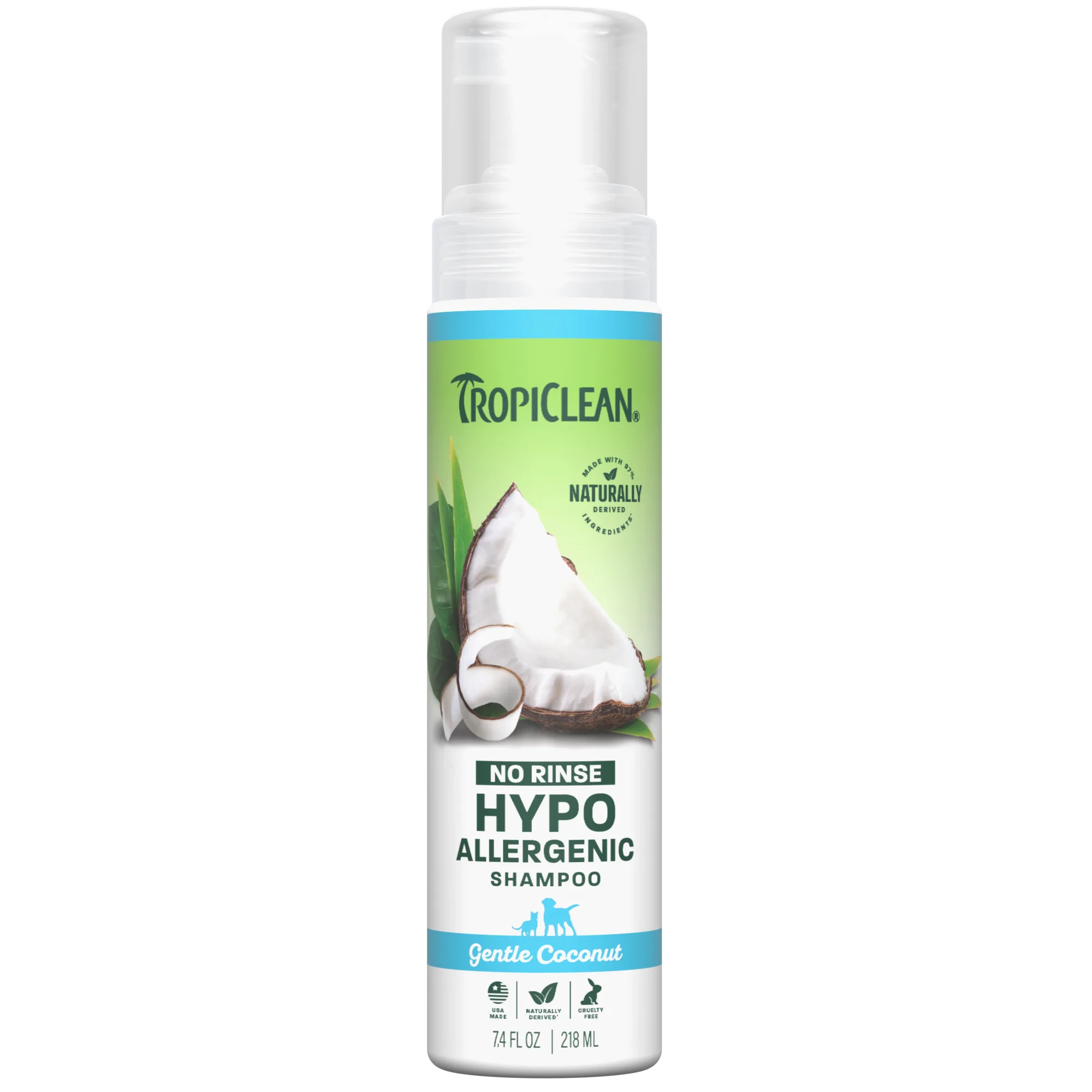 TropiClean Champú Seco Hipoalergénico TropiClean para Perros — 218 ml