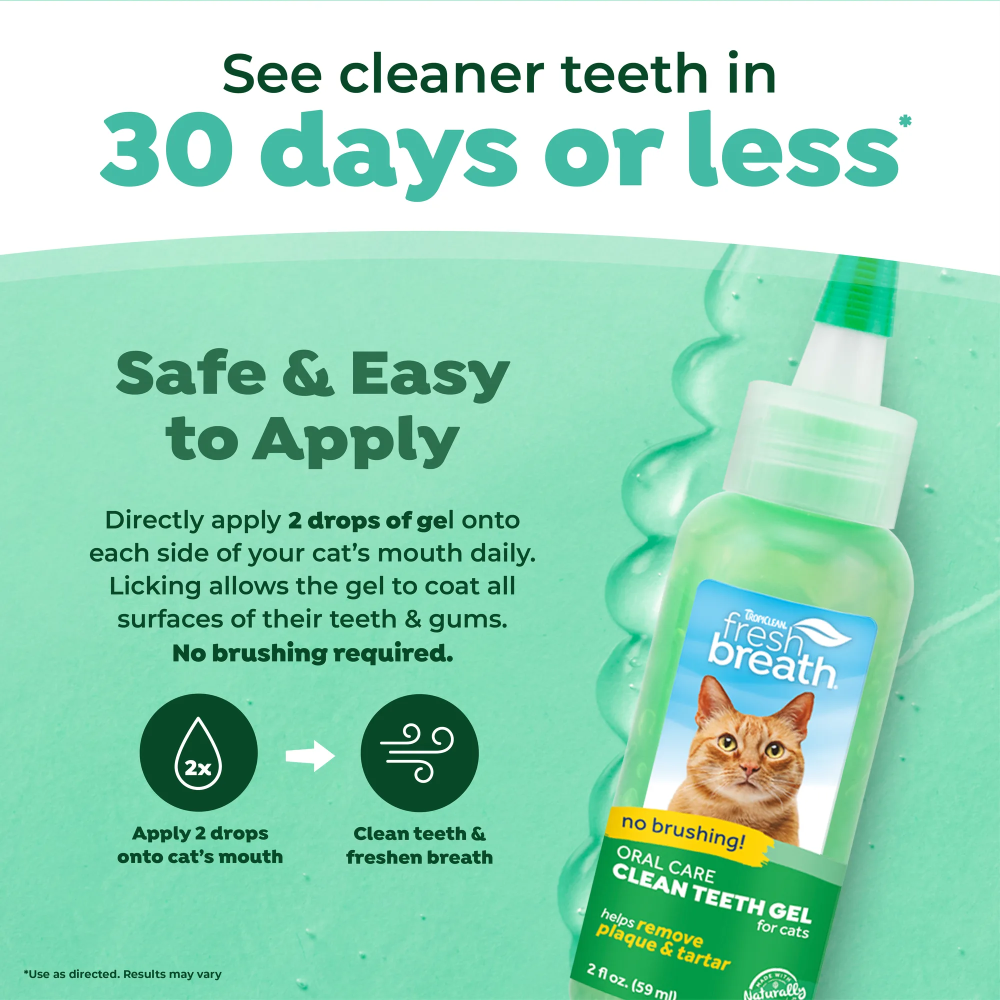 Fresh Breath by TropiClean Gel de Cuidado Bucal para Gatos — 59 ml 2