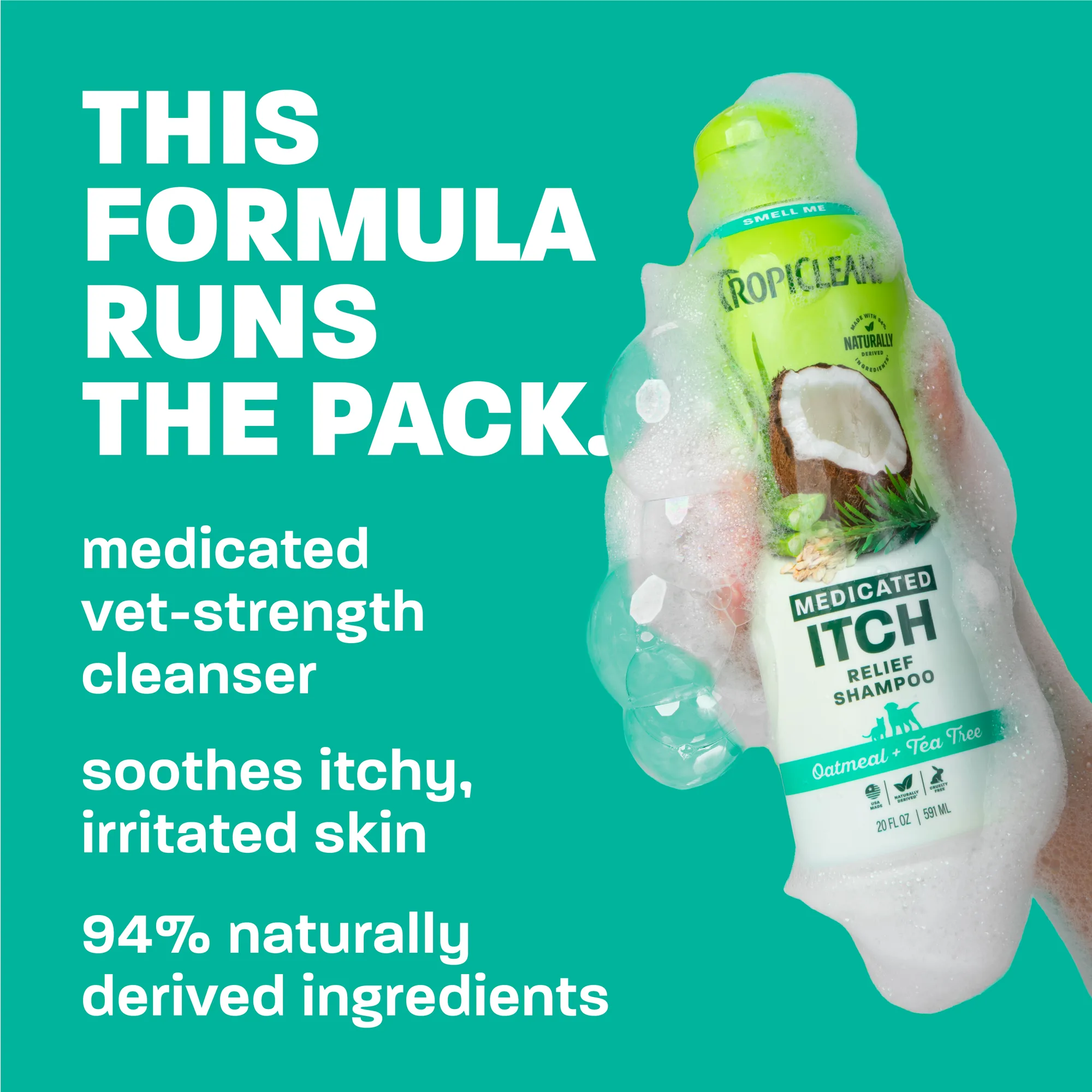 TropiClean Champú para Mascotas — Avena y Árbol de Té, 592 ml 2