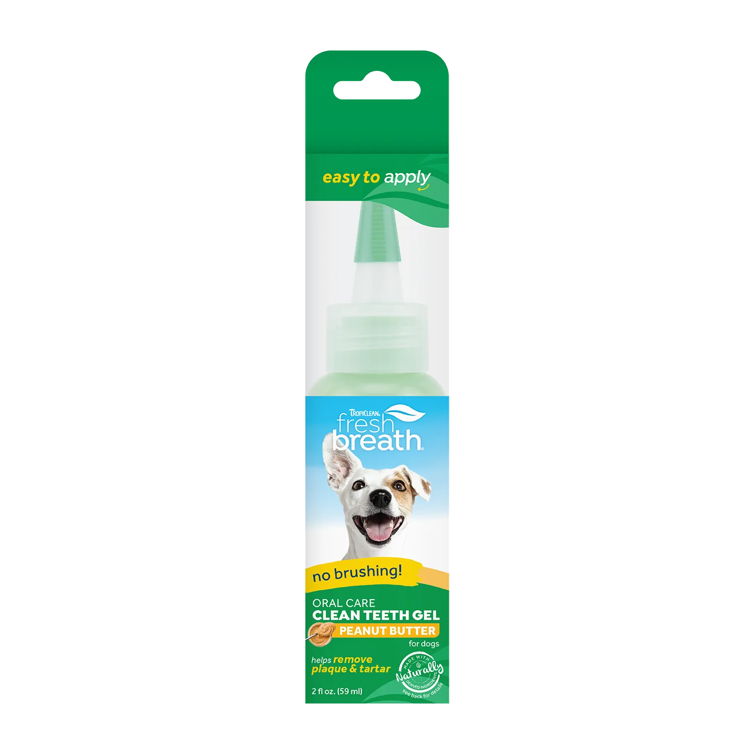 Fresh Breath by TropiClean Gel de Cuidado Bucal para Perros — Mantequilla de Maní, 59 ml