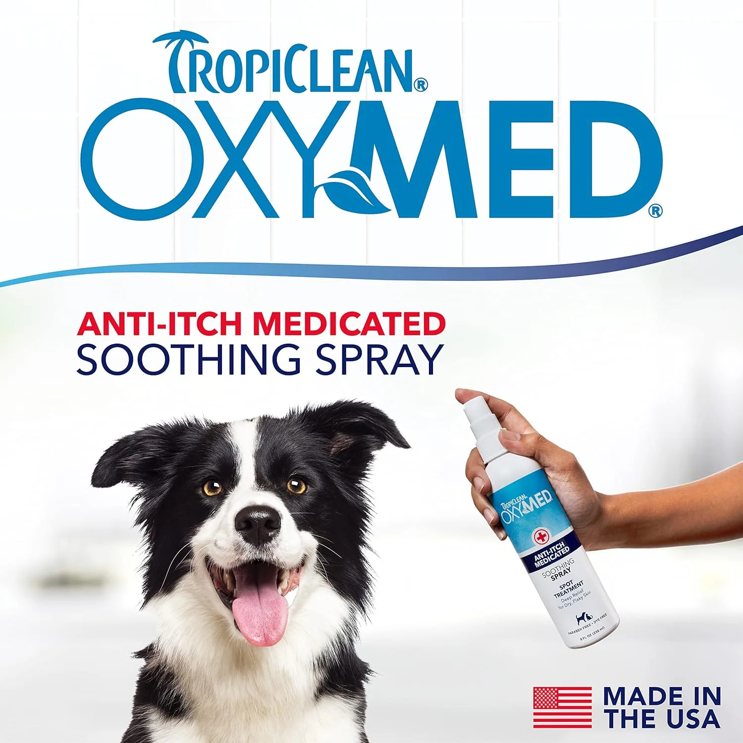 TropiClean OxyMed Spray Calmante Medicado contra la Picazón — 236 ml