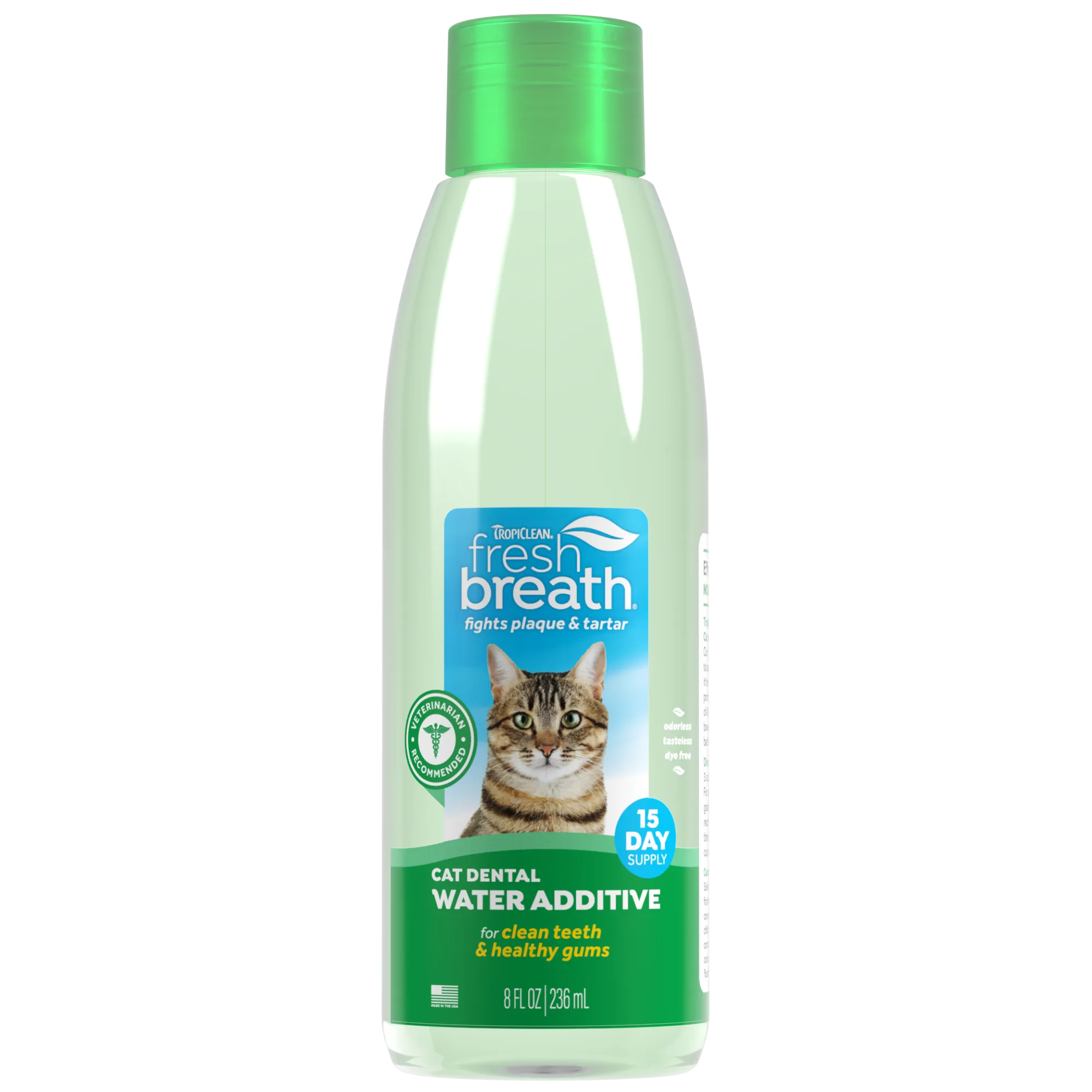 TropiClean Fresh Breath Dental Water Additive for Cats, 8oz